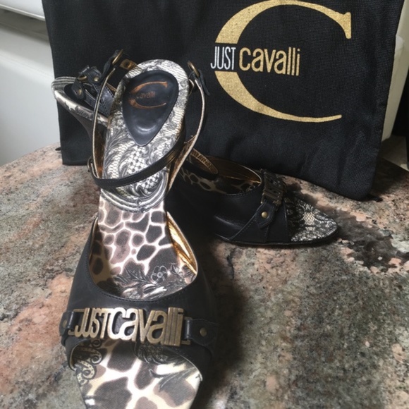 Just Cavalli Cross Ankle Strap Sandal, US 9.5 - Picture 2 of 8